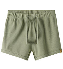 Lil' Atelier Shorts - Rib - NbmGago - Seagrass Lil' Atelier Shorts - Rib - NbmGago - Seagrass