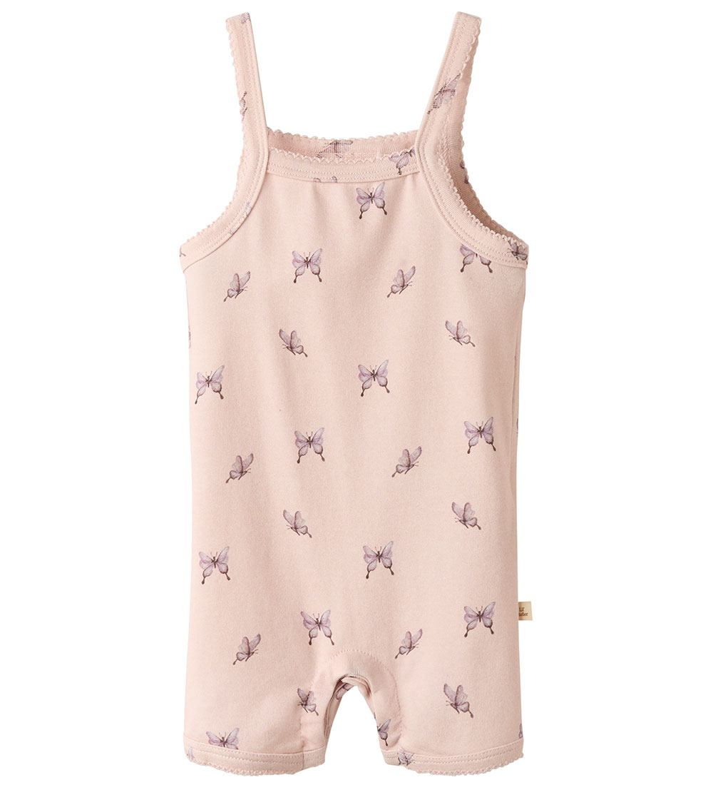 Lil' Atelier Sommerstrampler - NbfGayo - Peach Blush/Fliege - Lil Atelier - 62 - Sommerstrampler
