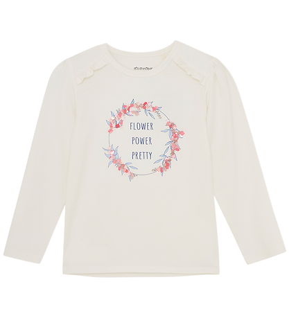 Minymo Bluse - Marshmallow White Minymo Bluse - Marshmallow White