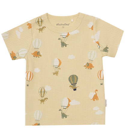 Minymo Shortssæt - Shorts/T-shirt - Rib - Parsnip