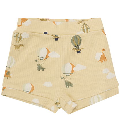 Minymo Shortssæt - Shorts/T-shirt - Rib - Parsnip