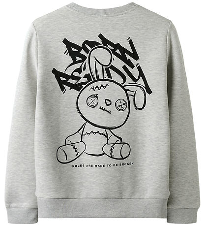 Sweat-shirt LMTD - NlmEddy - Marron Clair Chiné av. Imprimé