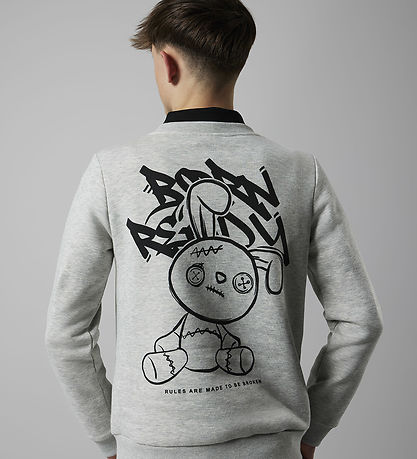 Sweat-shirt LMTD - NlmEddy - Marron Clair Chiné av. Imprimé