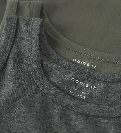 Name It Undershirt - Noos - NkmTank - 2-Pack - Tea Leaf/Dark Gre