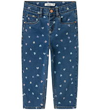 Name It Jeans - Noos - Mom - NmfBella - Denim Blue/Hearts Name It Jeans - Noos - Mom - NmfBella - Denim Blue/Hearts