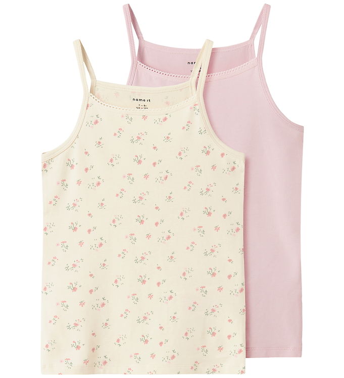 Name It Undertrøjer - Noos - NkfStrap - 2-pak - Turtledove/Lilac