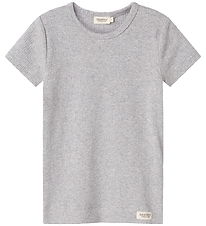 MarMar T-shirt - Rib - Modal - Noos - Lysegråmeleret MarMar T-shirt - Rib - Modal - Noos - Lysegråmeleret