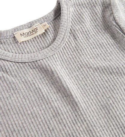 MarMar T-shirt - Rib - Modal - Noos - Lysegråmeleret