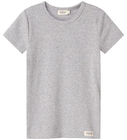 MarMar T-shirt - Rib - Modal - Noos - Lysegråmeleret