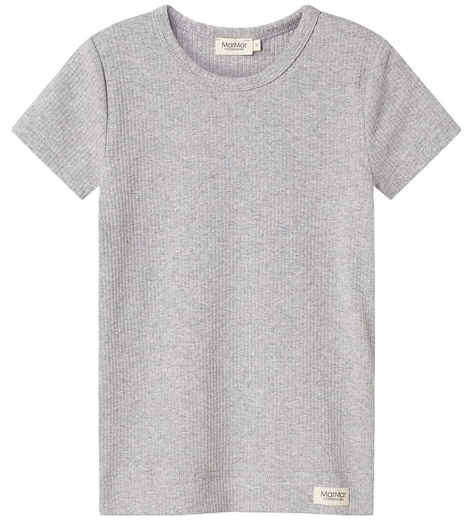 MarMar Rib Modal Noos T-shirt - Lysegråmeleret