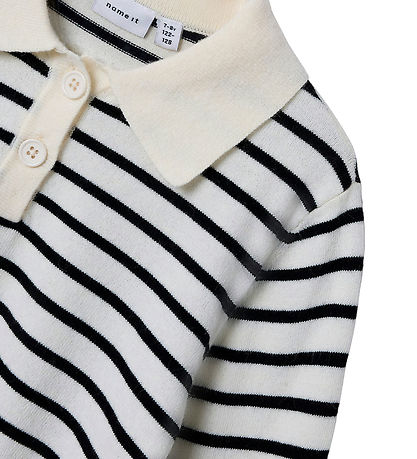 Name It Polobluse - NkfDanja - Strik - Whisper White