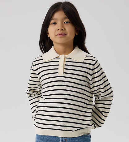 Name It Polobluse - NkfDanja - Strik - Whisper White