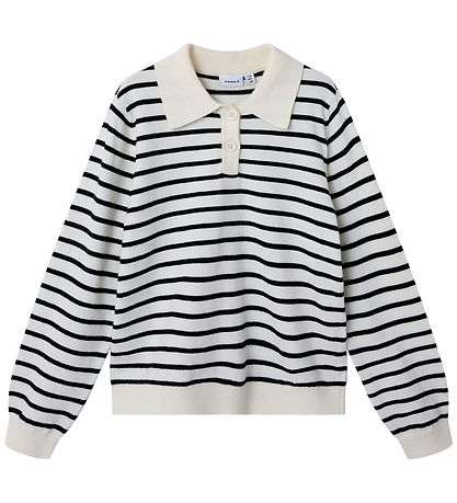 Name It Polobluse - NkfDanja - Strik - Whisper White