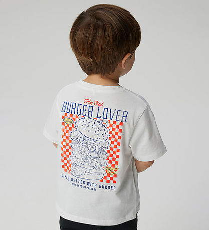 Name It T-shirt - NmmDartin - Bright White/Burger Lover