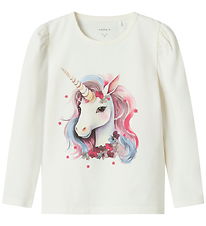 Name It Bluse - NmfKrulle - Cloud Dancer Name It Bluse - NmfKrulle - Cloud Dancer