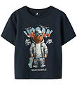 Name It T-shirt - NmmLewis - Navy Blazer m. Bjørn