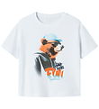 Name It T-shirt - NmmLewis - Bright White m. Bjørn