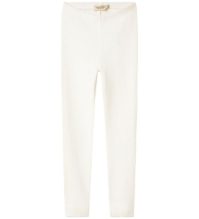 MarMar Leggings - Rib - Modal - Gentle white billede