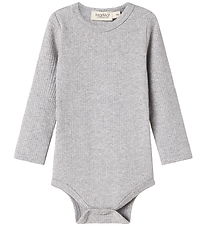 MarMar Body l/æ - Rib - Modal - Noos - Lysegråmeleret MarMar Body l/æ - Rib - Modal - Noos - Lysegråmeleret