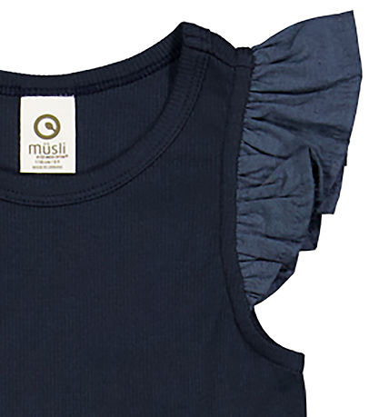Müsli Dress - Rib - Daisy - Night Blue