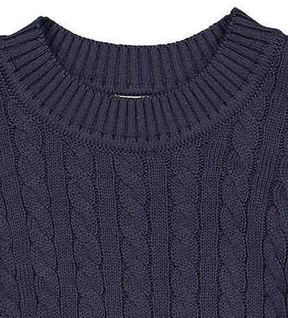 Müsli Blouse - Knitted - Cable - Night Blue