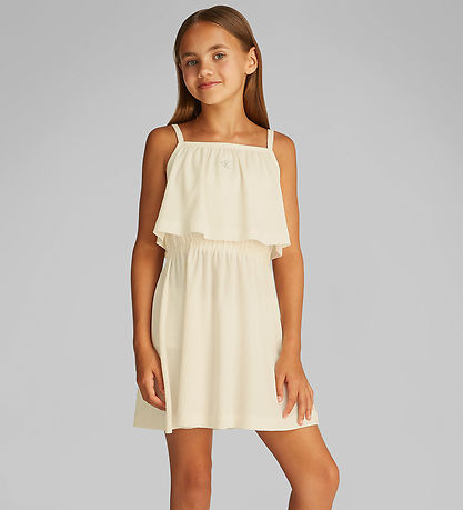 Calvin Klein Kjole - Crinkle Layered - Tofu Calvin Klein Kjole - Crinkle Layered - Tofu