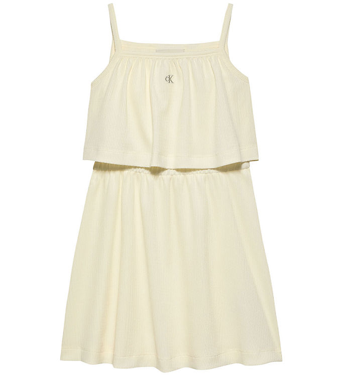 Calvin Klein Kjole - Crinkle Layered - Tofu