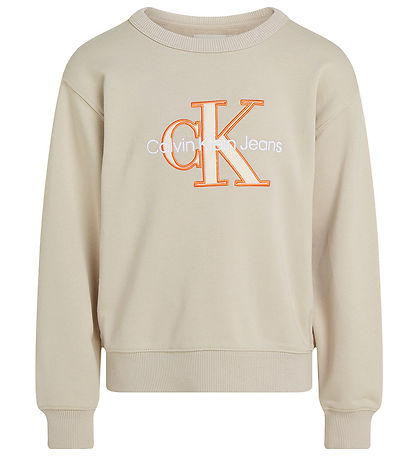 Sweat-shirt Calvin Klein - Contour Mono - Gris Château