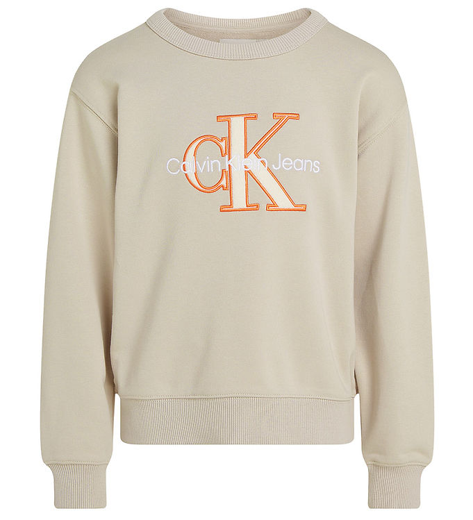 Calvin Klein Sweatshirt - Outlined Mono - Chateau Gray