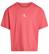 Calvin Klein T-shirt - CK Logo Boxy - Deep Crimson Fruit Calvin Klein T-shirt - CK Logo Boxy - Deep Crimson Fruit