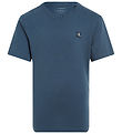 Calvin Klein T-shirt - Mono Mini Badge - Oceana Calvin Klein T-shirt - Mono Mini Badge - Oceana
