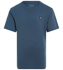 Calvin Klein T-shirt - Mono Mini Badge - Oceana Calvin Klein T-shirt - Mono Mini Badge - Oceana