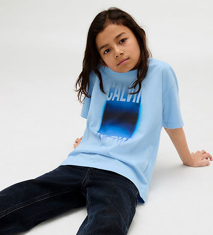 Calvin Klein T-shirt - Gradient Graphic - Blue Bell