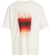 Calvin Klein T-shirt - Gradient Graphic - Tofu Calvin Klein T-shirt - Gradient Graphic - Tofu