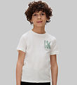 Calvin Klein T-shirt - Chest Surf Graphic - Bright White Calvin Klein T-shirt - Chest Surf Graphic - Bright White