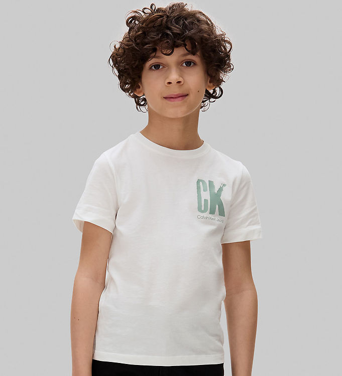 Calvin Klein T-shirt - Chest Surf Graphic - Bright White