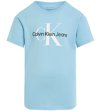 Calvin Klein T-shirt - CK Monogram - Blue Bell Calvin Klein T-shirt - CK Monogram - Blue Bell
