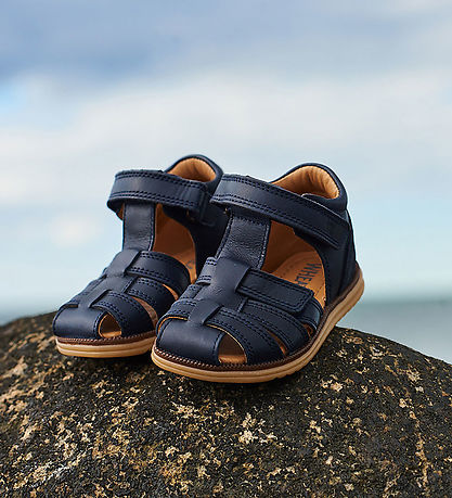 Wheat Sandals - Sky - Navy Stripe