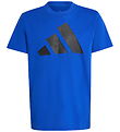 adidas Performance T-shirt - J BL TEE 160 - Royal Blue/Black adidas Performance T-shirt - J BL TEE 160 - Royal Blue/Black
