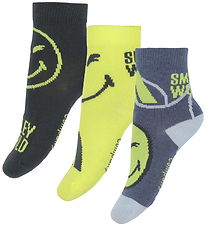 adidas Performance Strømper - Smiley - Carbon/Prloin/Byello adidas Performance Strømper - Smiley - Carbon/Prloin/Byello