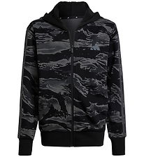adidas Performance Cardigan - J CAMO FZ HD - BLACK/GREFIV adidas Performance Cardigan - J CAMO FZ HD - BLACK/GREFIV