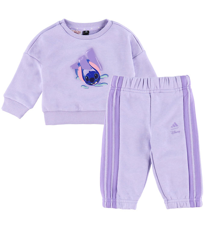 adidas Performance Sweatsæt - Stitch - I DY LS JOG - VIOTON/LPUR