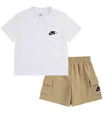 Nike Shortssæt - T-shirt/Shorts - Parachute Beige Nike Shortssæt - T-shirt/Shorts - Parachute Beige