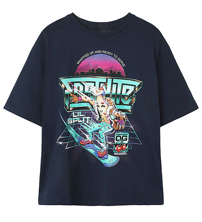 Name It T-shirt - NkmJavali Fortnite - Marinblå Blazer