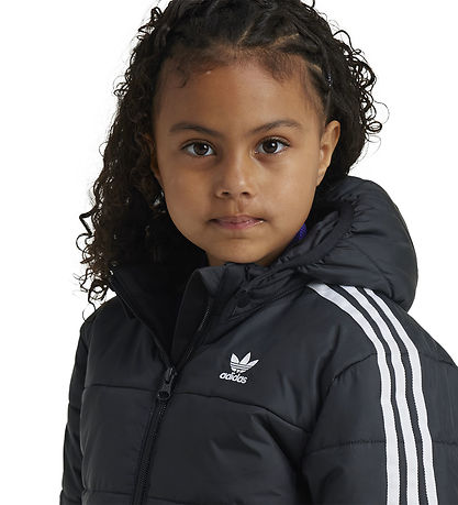 adidas Originals Fóðraður jakki - Svart/Hvítt
