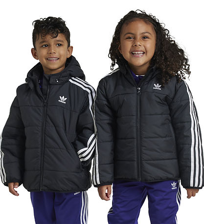 adidas Originals Fóðraður jakki - Svart/Hvítt
