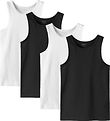 Name It Undertrøje - Noos - NkmTank - 4-pak - Sort/w/ 2 x Bright Name It Undertrøje - Noos - NkmTank - 4-pak - Sort/w/ 2 x Bright