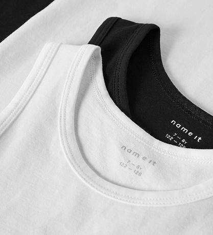 Name It Undershirt - Noos - NkmTank - 4-Pack - Black/w/2 x Brigh