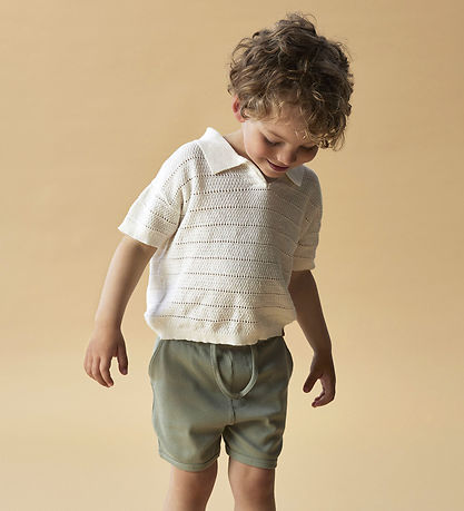 Lil' Atelier Shorts - Rib - NmmGago - Seagrass