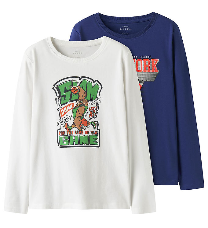 Name It Bluse - NkmVux - 2-pak - Bright White/Sodalite Blue/ New